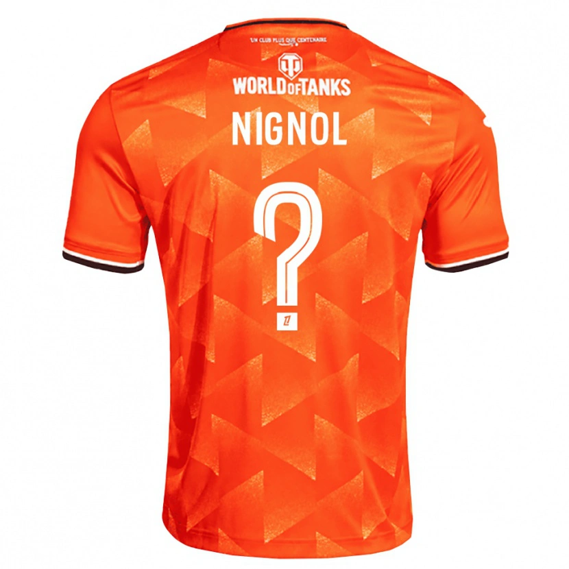 Danxen Kinder Vincent Nignol #0 Orange Weiß Schwarz Heimtrikot Trikot 2026/27 T-Shirt