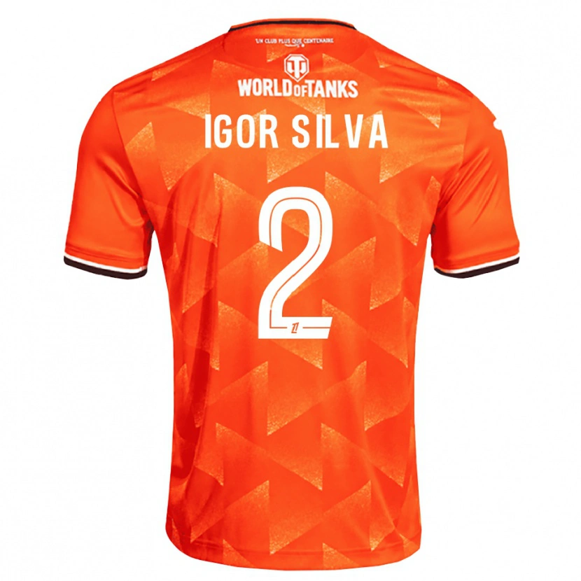 Danxen Kinder Igor Silva #2 Orange Weiß Schwarz Heimtrikot Trikot 2026/27 T-Shirt