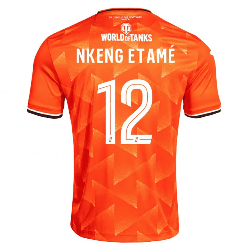 Danxen Kinder Shaï Nkeng Etamé #12 Orange Weiß Schwarz Heimtrikot Trikot 2026/27 T-Shirt