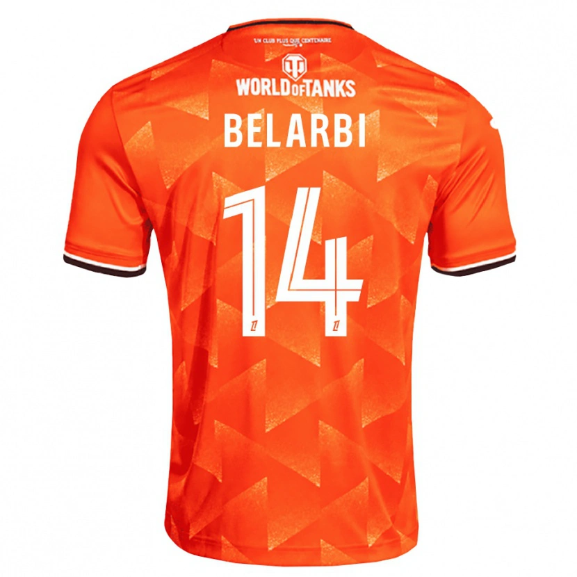 Danxen Kinder Sohaib Belarbi #14 Orange Weiß Schwarz Heimtrikot Trikot 2026/27 T-Shirt