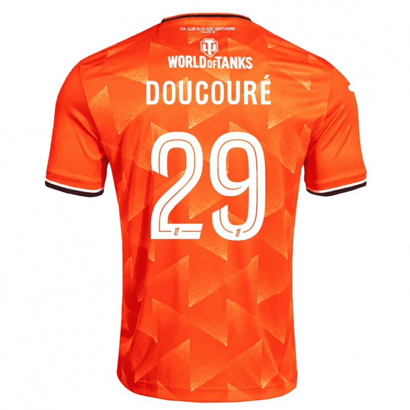 Danxen Kinder Siriné Doucouré #29 Orange Weiß Schwarz Heimtrikot Trikot 2026/27 T-Shirt