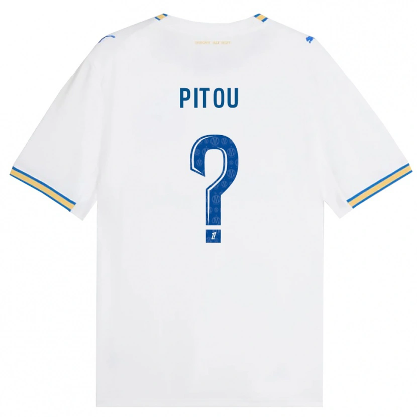 Danxen Kinder Jonathan Pitou #0 Dodgerblau Weiß Heimtrikot Trikot 2026/27 T-Shirt