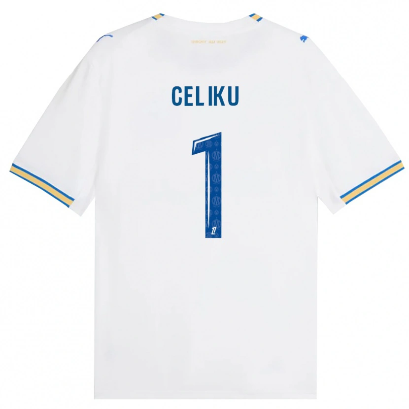 Danxen Kinder Bleron Celiku #1 Dodgerblau Weiß Heimtrikot Trikot 2026/27 T-Shirt