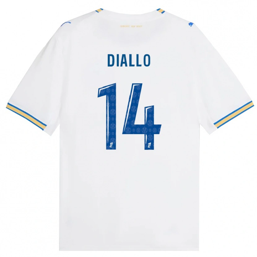 Danxen Kinder Eliès Diallo #14 Dodgerblau Weiß Heimtrikot Trikot 2026/27 T-Shirt