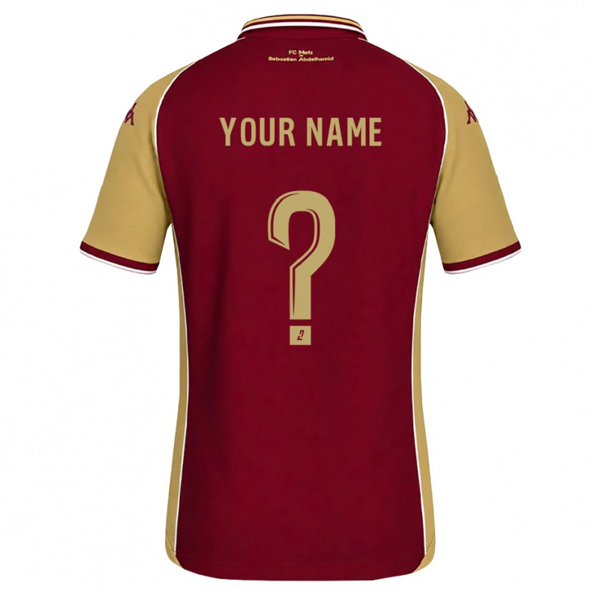 Danxen Kinder Ihren Namen #0 Goldrute Dunkelrot Heimtrikot Trikot 2026/27 T-Shirt