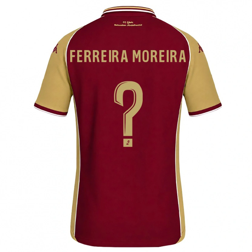 Danxen Kinder Ruben Ferreira Moreira #0 Goldrute Dunkelrot Heimtrikot Trikot 2026/27 T-Shirt