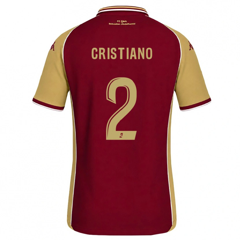 Danxen Kinder Cristiano De Castro Rolo #2 Goldrute Dunkelrot Heimtrikot Trikot 2026/27 T-Shirt