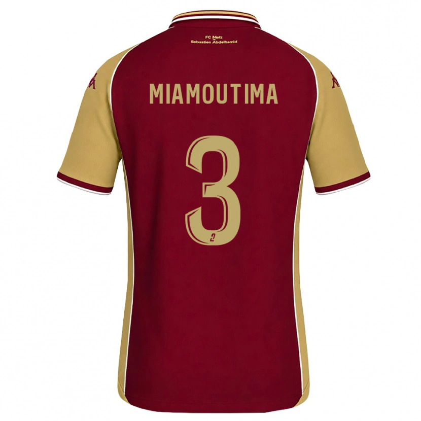 Danxen Kinder Harly-James Miamoutima #3 Goldrute Dunkelrot Heimtrikot Trikot 2026/27 T-Shirt