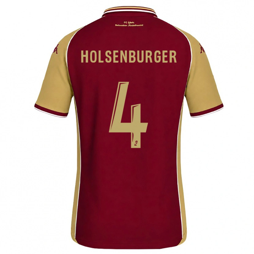 Danxen Kinder Ruben Holsenburger #4 Goldrute Dunkelrot Heimtrikot Trikot 2026/27 T-Shirt