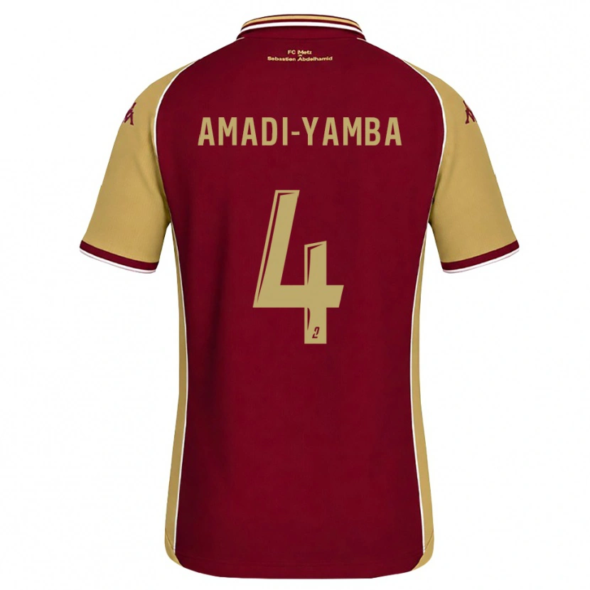 Danxen Kinder Nelson Amadi-Yamba #4 Goldrute Dunkelrot Heimtrikot Trikot 2026/27 T-Shirt