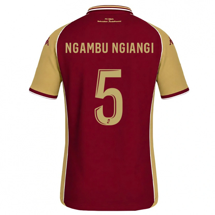 Danxen Kinder Esther Ngambu Ngiangi #5 Goldrute Dunkelrot Heimtrikot Trikot 2026/27 T-Shirt