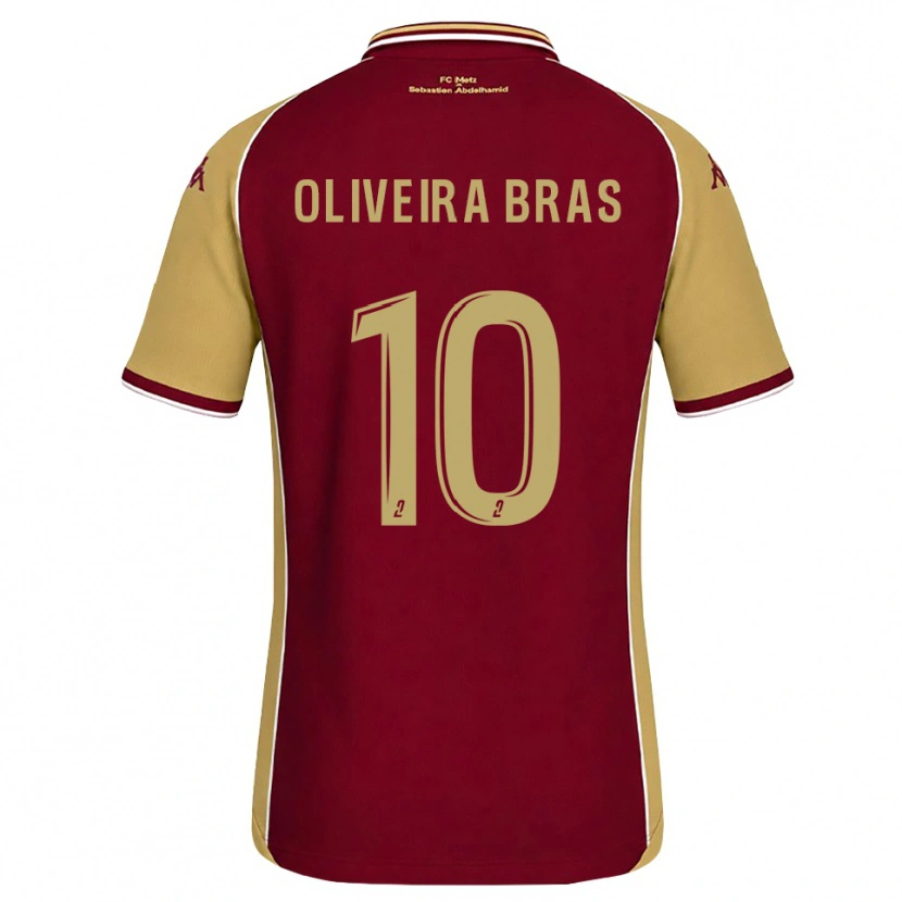 Danxen Kinder Luisa Oliveira Bras #10 Goldrute Dunkelrot Heimtrikot Trikot 2026/27 T-Shirt