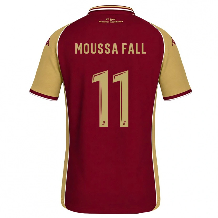 Danxen Kinder Pape Moussa Fall #11 Goldrute Dunkelrot Heimtrikot Trikot 2026/27 T-Shirt