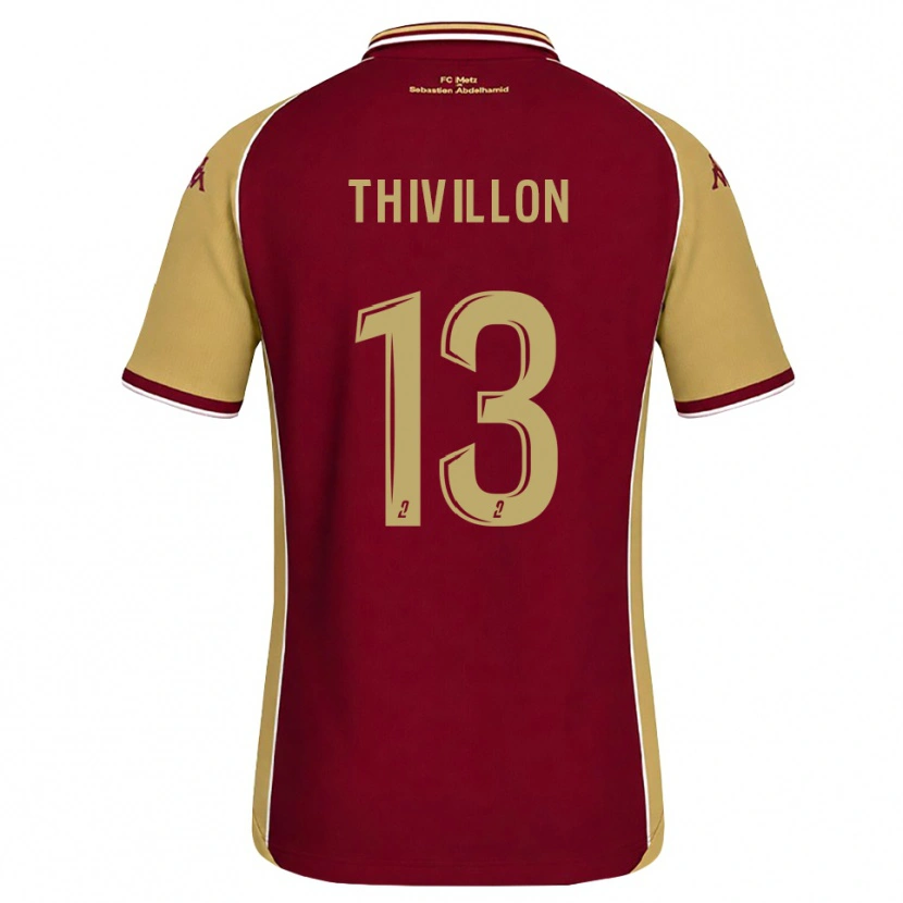 Danxen Kinder Lina Thivillon #13 Goldrute Dunkelrot Heimtrikot Trikot 2026/27 T-Shirt