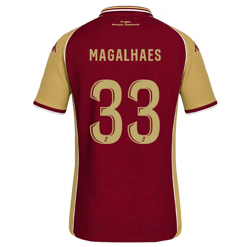 Danxen Kinder Manon Magalhaes #33 Goldrute Dunkelrot Heimtrikot Trikot 2026/27 T-Shirt