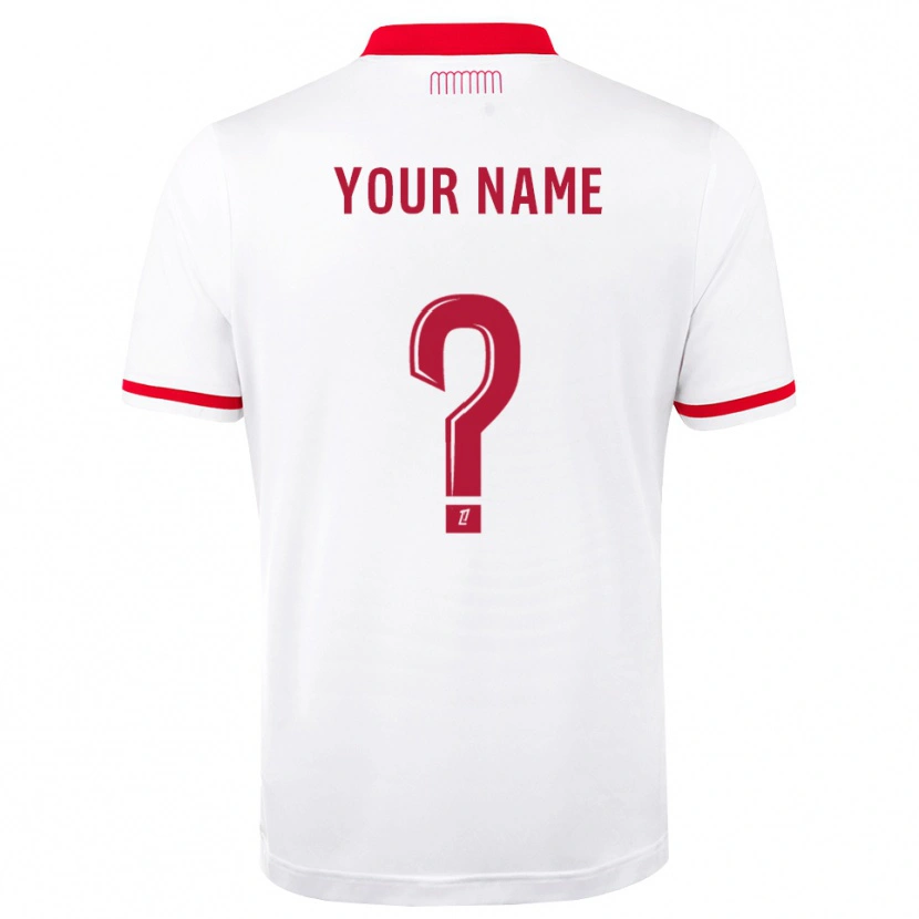 Danxen Kinder Ihren Namen #0 Rot Weiß Heimtrikot Trikot 2026/27 T-Shirt