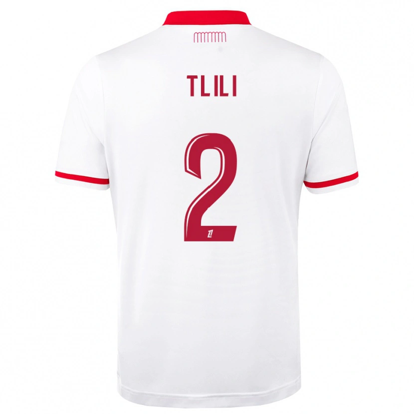Danxen Kinder Mehdi Tlili #2 Rot Weiß Heimtrikot Trikot 2026/27 T-Shirt
