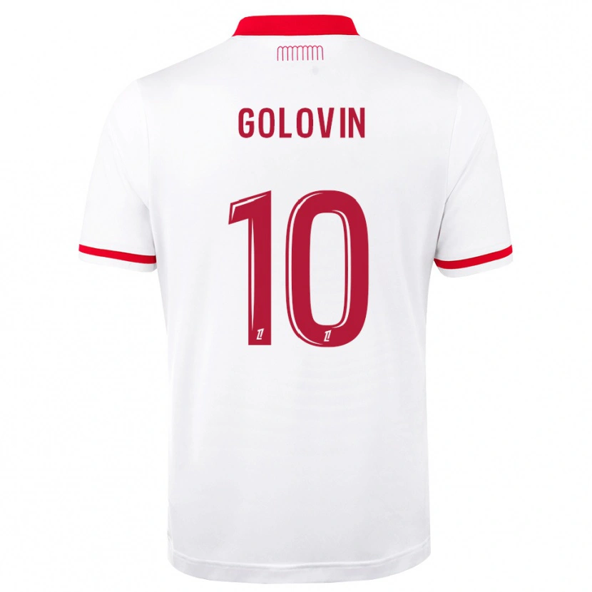 Danxen Kinder Aleksandr Golovin #10 Rot Weiß Heimtrikot Trikot 2026/27 T-Shirt