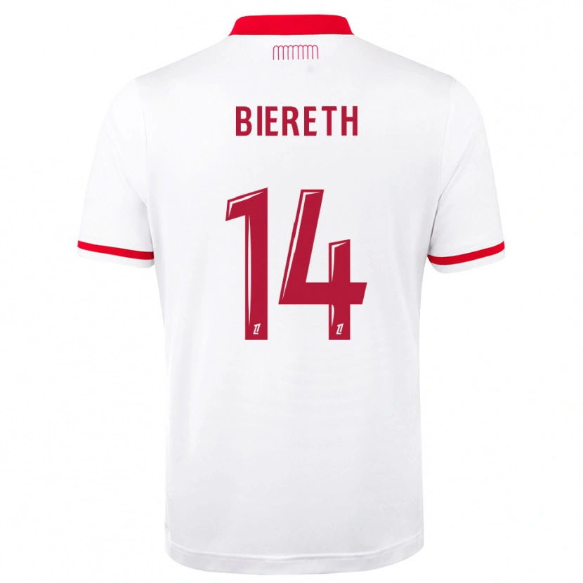 Danxen Kinder Mika Biereth #14 Rot Weiß Heimtrikot Trikot 2026/27 T-Shirt