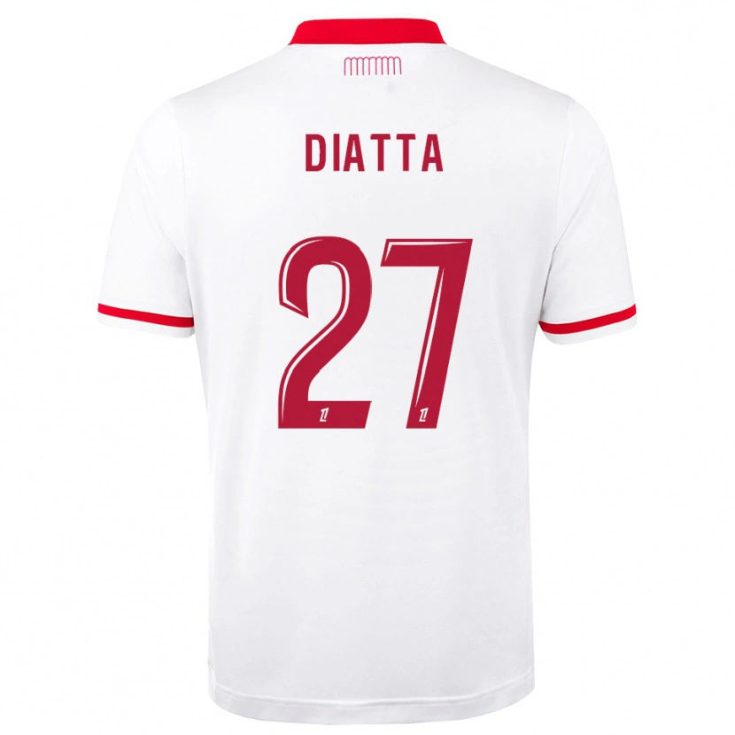 Danxen Kinder Krépin Diatta #27 Rot Weiß Heimtrikot Trikot 2026/27 T-Shirt
