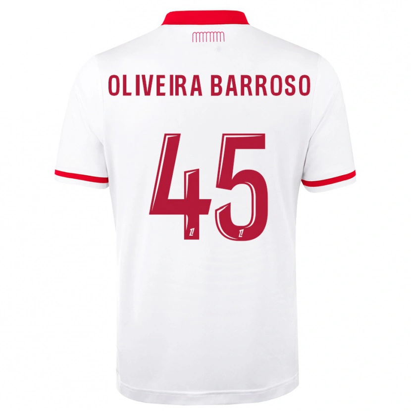 Danxen Kinder Mickael Oliveira Barroso #45 Rot Weiß Heimtrikot Trikot 2026/27 T-Shirt