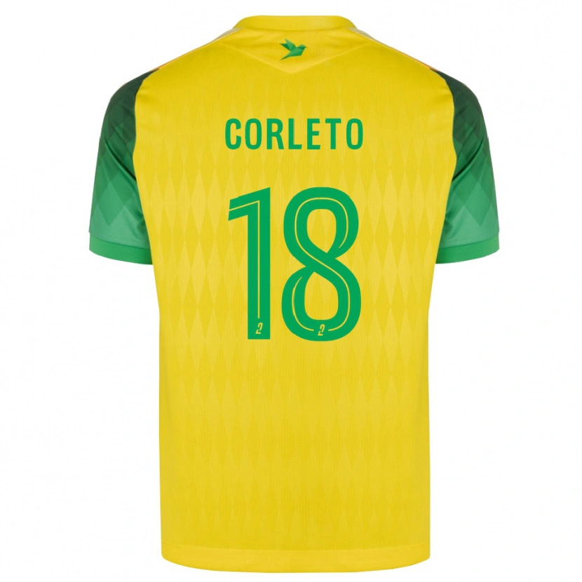 Danxen Kinder Naël Corleto #18 Gelb Grün Rot Heimtrikot Trikot 2026/27 T-Shirt