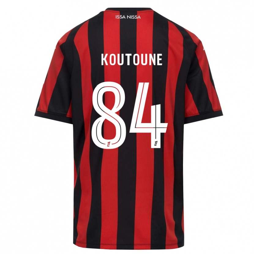 Danxen Kinder Hamza Koutoune #84 Rot Schwarz Weiß Heimtrikot Trikot 2026/27 T-Shirt