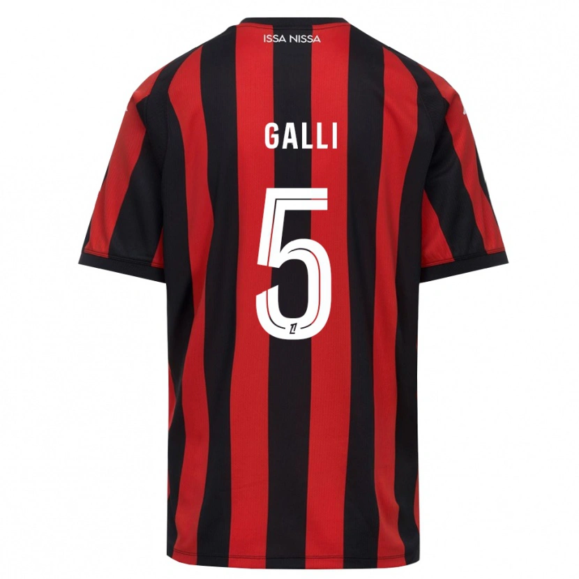 Danxen Kinder Clara Galli #5 Rot Schwarz Weiß Heimtrikot Trikot 2026/27 T-Shirt
