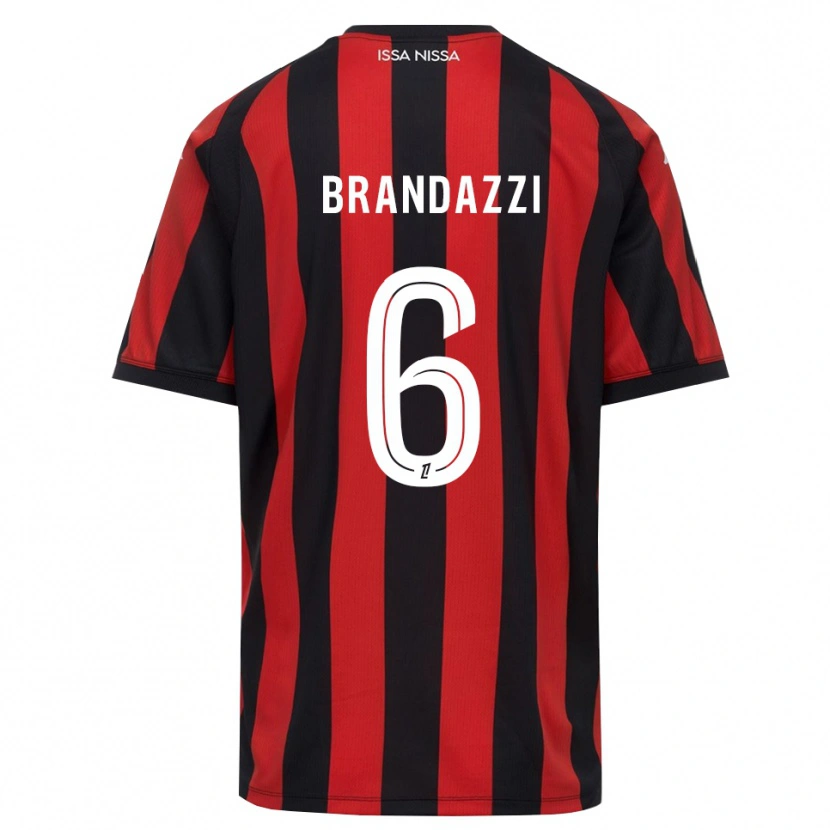 Danxen Kinder Fiona Brandazzi #6 Rot Schwarz Weiß Heimtrikot Trikot 2026/27 T-Shirt
