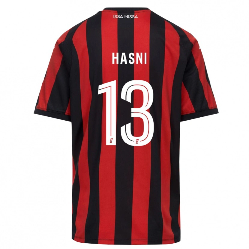 Danxen Kinder Zinedine Hasni #13 Rot Schwarz Weiß Heimtrikot Trikot 2026/27 T-Shirt