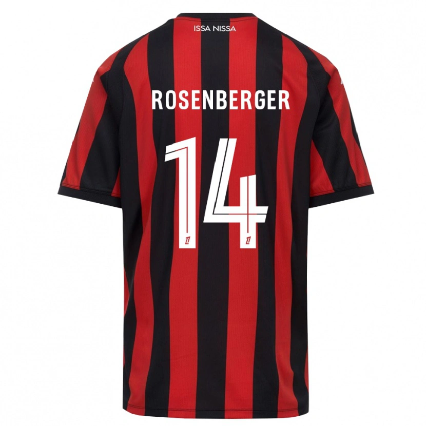 Danxen Kinder Léa Rosenberger #14 Rot Schwarz Weiß Heimtrikot Trikot 2026/27 T-Shirt
