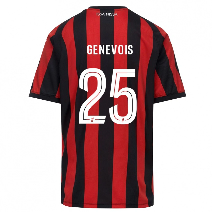 Danxen Kinder Romain Genevois #25 Rot Schwarz Weiß Heimtrikot Trikot 2026/27 T-Shirt