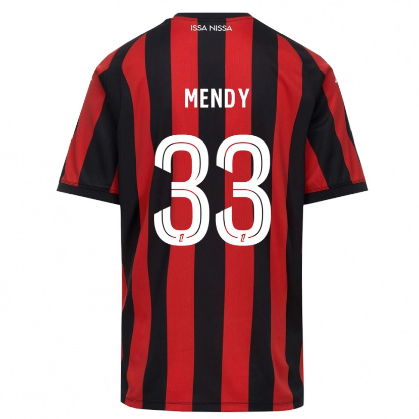 Danxen Kinder Antoine Mendy #33 Rot Schwarz Weiß Heimtrikot Trikot 2026/27 T-Shirt