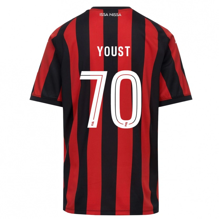Danxen Kinder Matys Youst #70 Rot Schwarz Weiß Heimtrikot Trikot 2026/27 T-Shirt