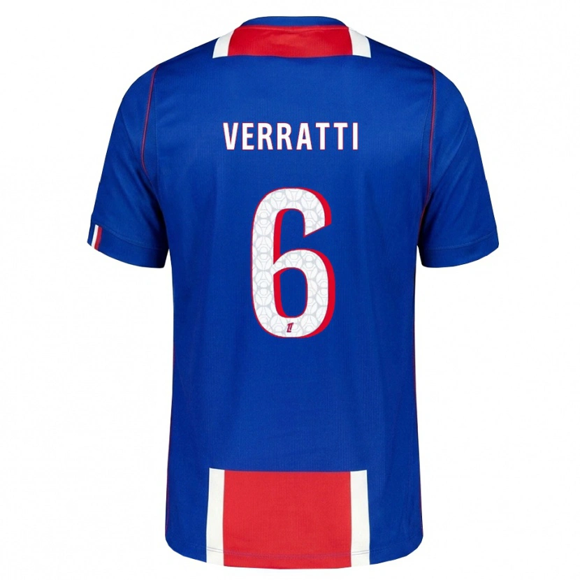 Danxen Kinder Marco Verratti #6 Rot Weiß Blau Heimtrikot Trikot 2026/27 T-Shirt