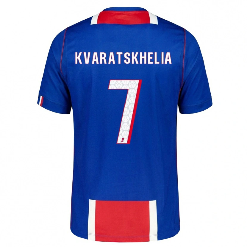 Danxen Kinder Khvicha Kvaratskhelia #7 Rot Weiß Blau Heimtrikot Trikot 2026/27 T-Shirt