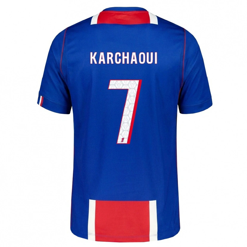 Danxen Kinder Sakina Karchaoui #7 Rot Weiß Blau Heimtrikot Trikot 2026/27 T-Shirt