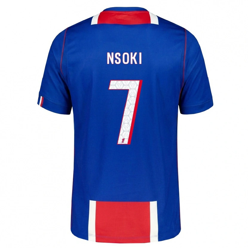 Danxen Kinder Noah Nsoki #7 Rot Weiß Blau Heimtrikot Trikot 2026/27 T-Shirt