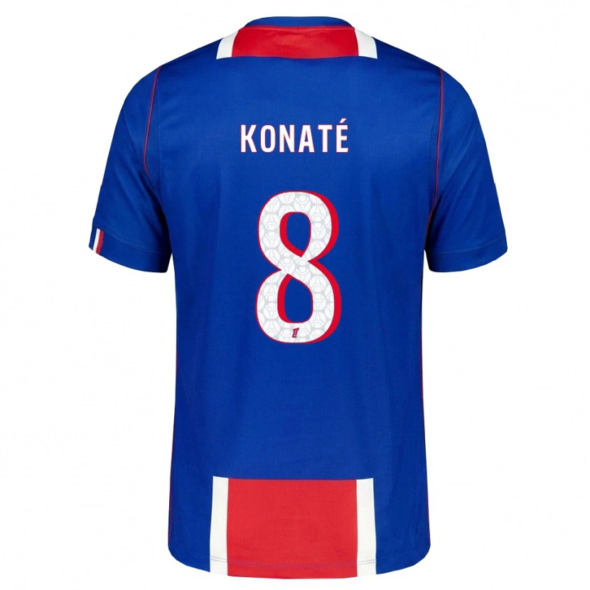 Danxen Kinder Seydou Konaté #8 Rot Weiß Blau Heimtrikot Trikot 2026/27 T-Shirt