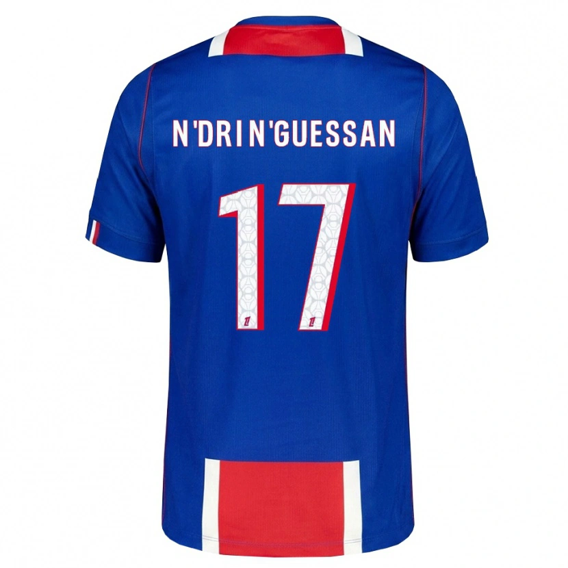 Danxen Kinder Landry N'dri N'guessan #17 Rot Weiß Blau Heimtrikot Trikot 2026/27 T-Shirt