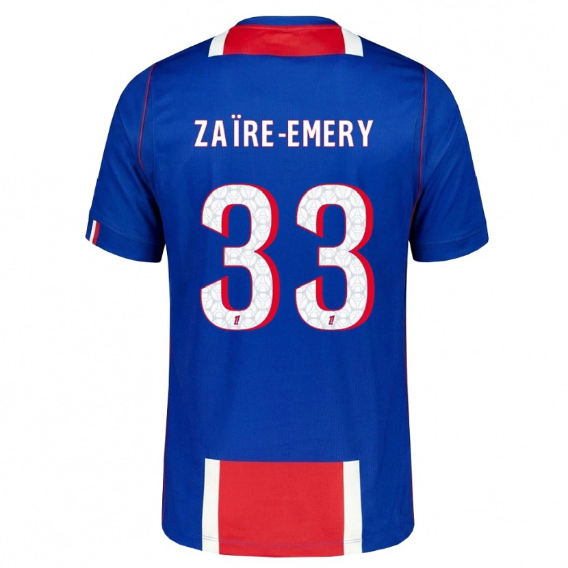 Danxen Kinder Warren Zaïre-Emery #33 Rot Weiß Blau Heimtrikot Trikot 2026/27 T-Shirt