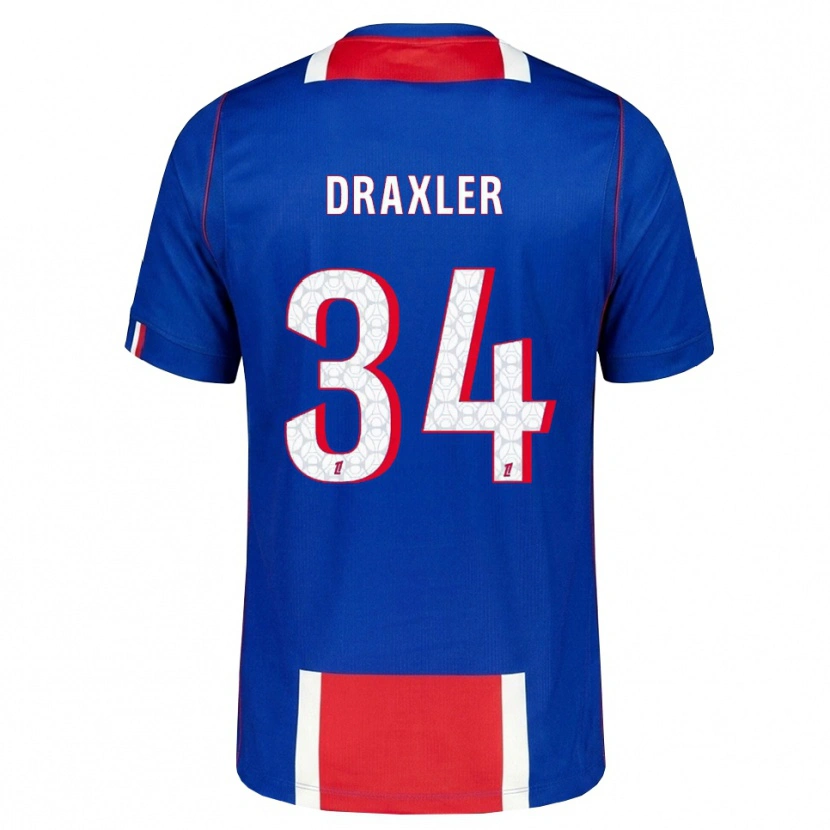 Danxen Kinder Julian Draxler #34 Rot Weiß Blau Heimtrikot Trikot 2026/27 T-Shirt