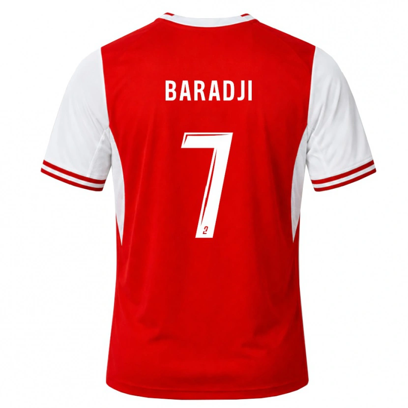 Danxen Kinder Adama Baradji #7 Rot Weiß Heimtrikot Trikot 2026/27 T-Shirt
