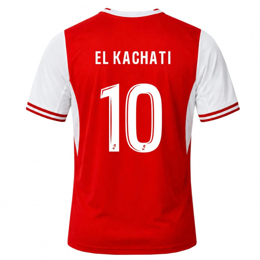 Danxen Kinder Youssef El Kachati #10 Rot Weiß Heimtrikot Trikot 2026/27 T-Shirt