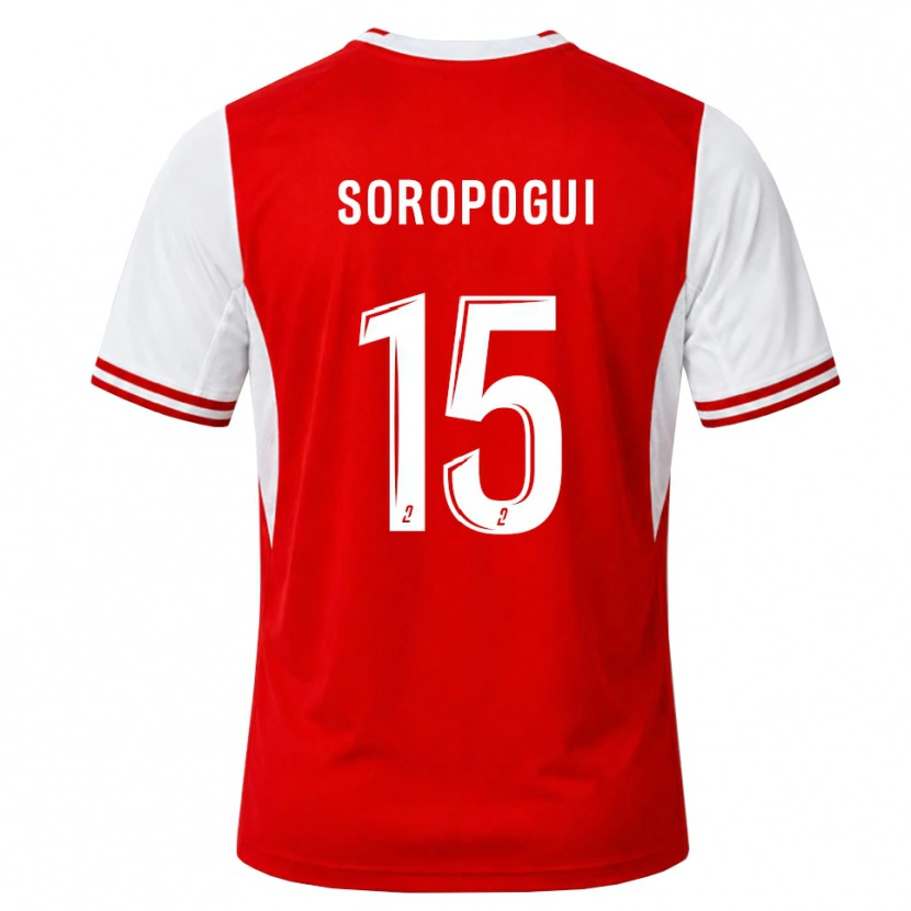 Danxen Kinder Yanis Soropogui #15 Rot Weiß Heimtrikot Trikot 2026/27 T-Shirt