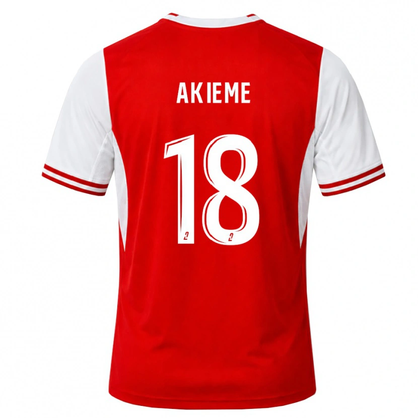 Danxen Kinder Sergio Akieme #18 Rot Weiß Heimtrikot Trikot 2026/27 T-Shirt
