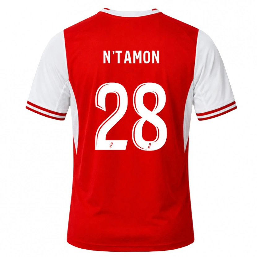 Danxen Kinder Elie N'tamon #28 Rot Weiß Heimtrikot Trikot 2026/27 T-Shirt