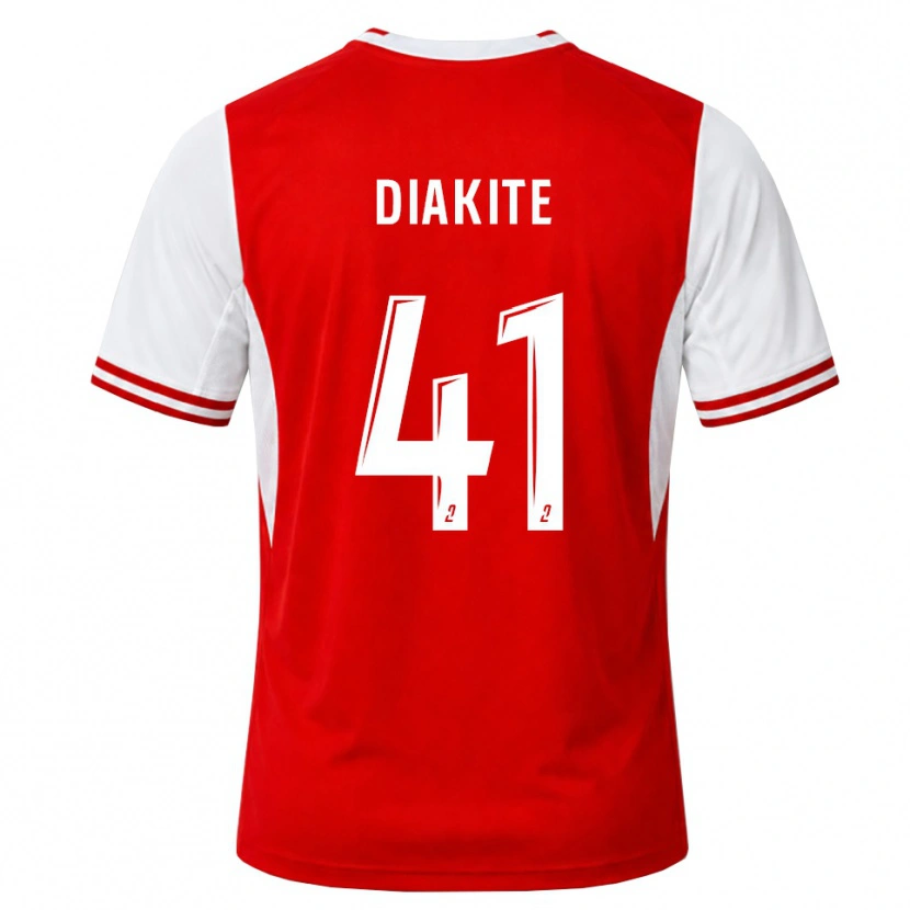 Danxen Kinder Ibrahim Diakité #41 Rot Weiß Heimtrikot Trikot 2026/27 T-Shirt
