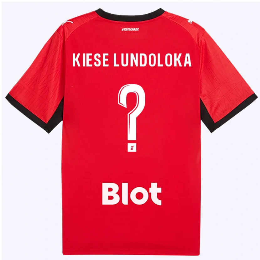 Danxen Kinder Jeanslor Kiese Lundoloka #0 Rot Schwarz Weiß Heimtrikot Trikot 2026/27 T-Shirt