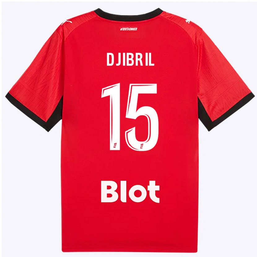 Danxen Kinder Djibril Diallo #15 Rot Schwarz Weiß Heimtrikot Trikot 2026/27 T-Shirt